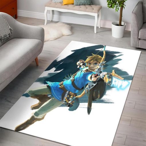 Legend Zelda Breath Link Rectangle Rug – Custom Size And Printing