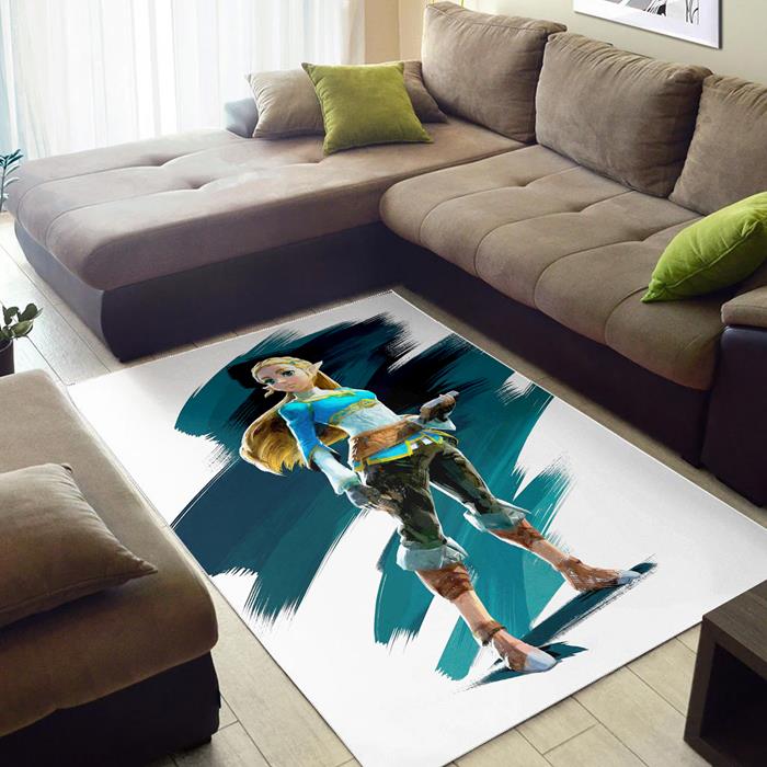 Legend Zelda Breath Prince Rectangle Rug – Custom Size And Printing