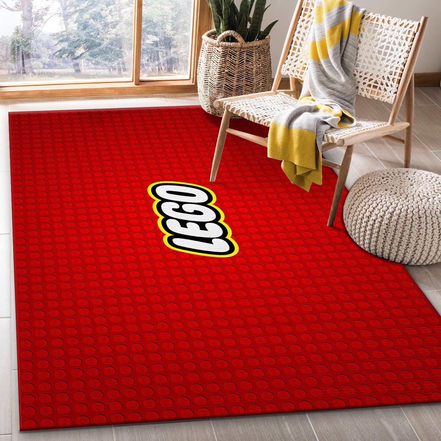 Lego Logo Rectangle Rug – Custom Size And Printing