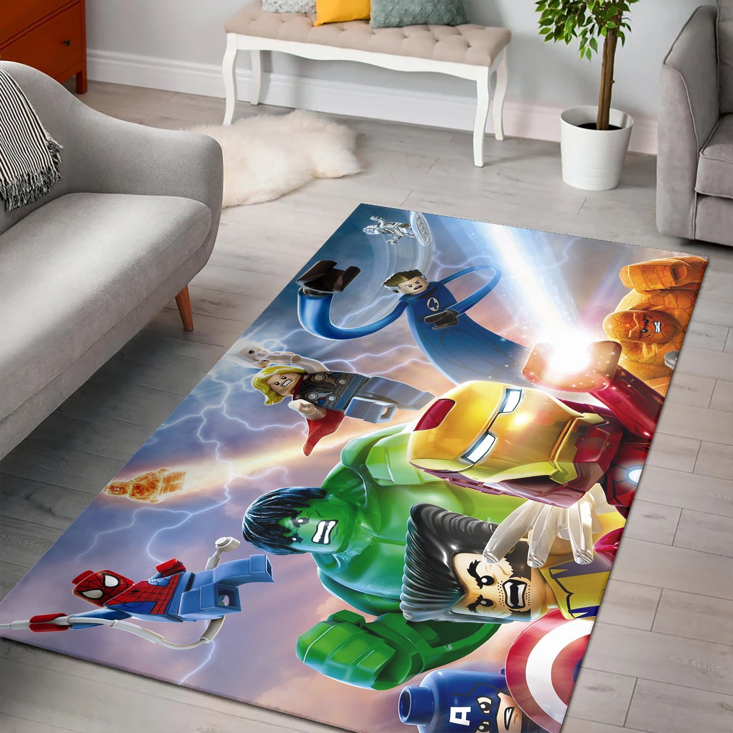 Lego Marvel Avengers Rectangle Rug – Custom Size And Printing