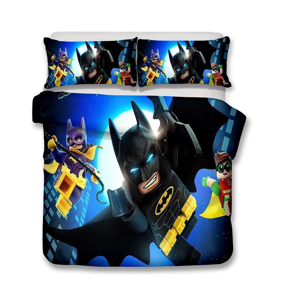 Lego Toys Batmen New Design Art Print Kids Theme Children Boho Duvet Cover Bedding Set