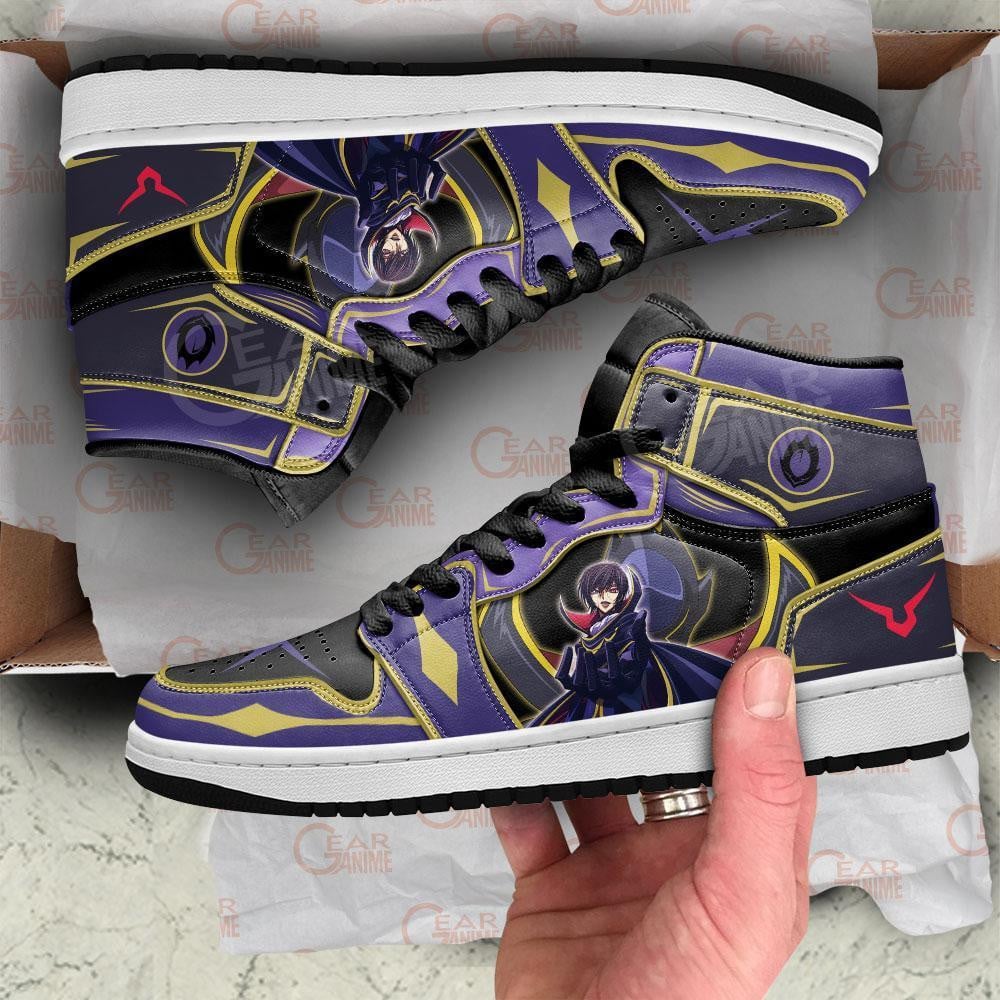 Lelouch Lamperouge JD1s Sneakers Anime Code Geass Shoes, Air Jordan Hightop