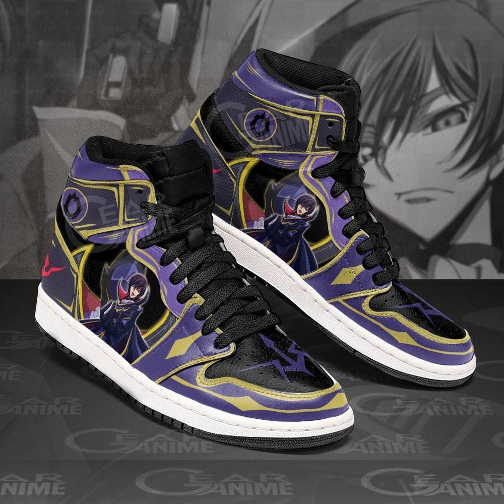 Lelouch Lamperouge JD1s Sneakers Anime Code Geass Shoes, Air Jordan Hightop
