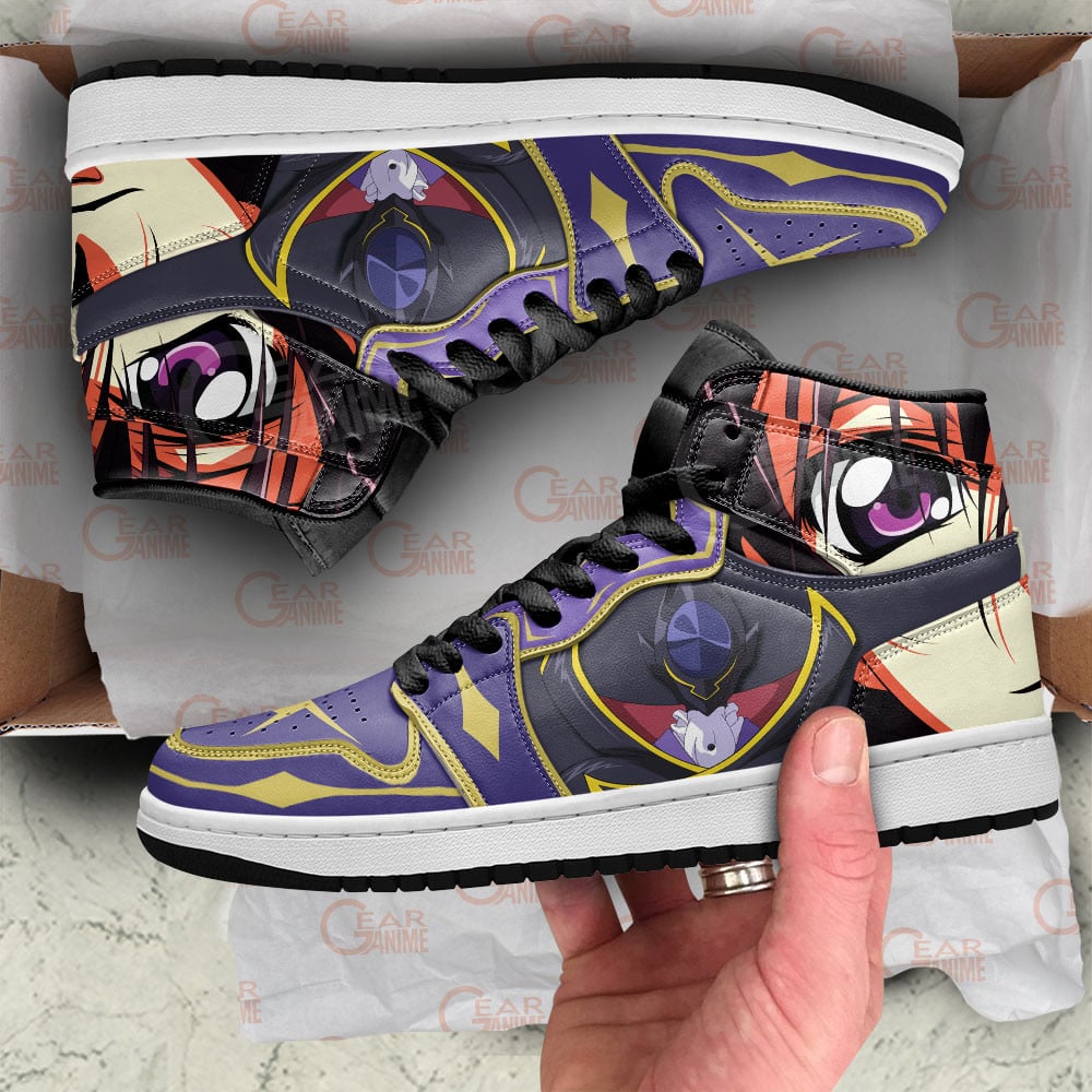 Lelouch Lamperouge JD1s Sneakers Code Geass Anime Shoes, Air Jordan Hightop