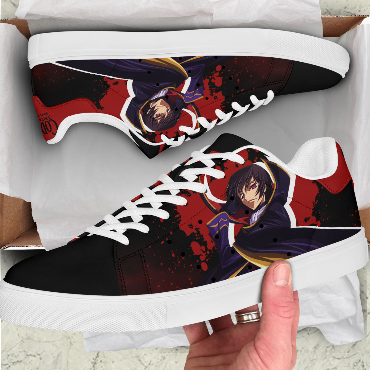 Lelouch Lamperouge Skate Sneakers Code Geass Custom Anime Shoes