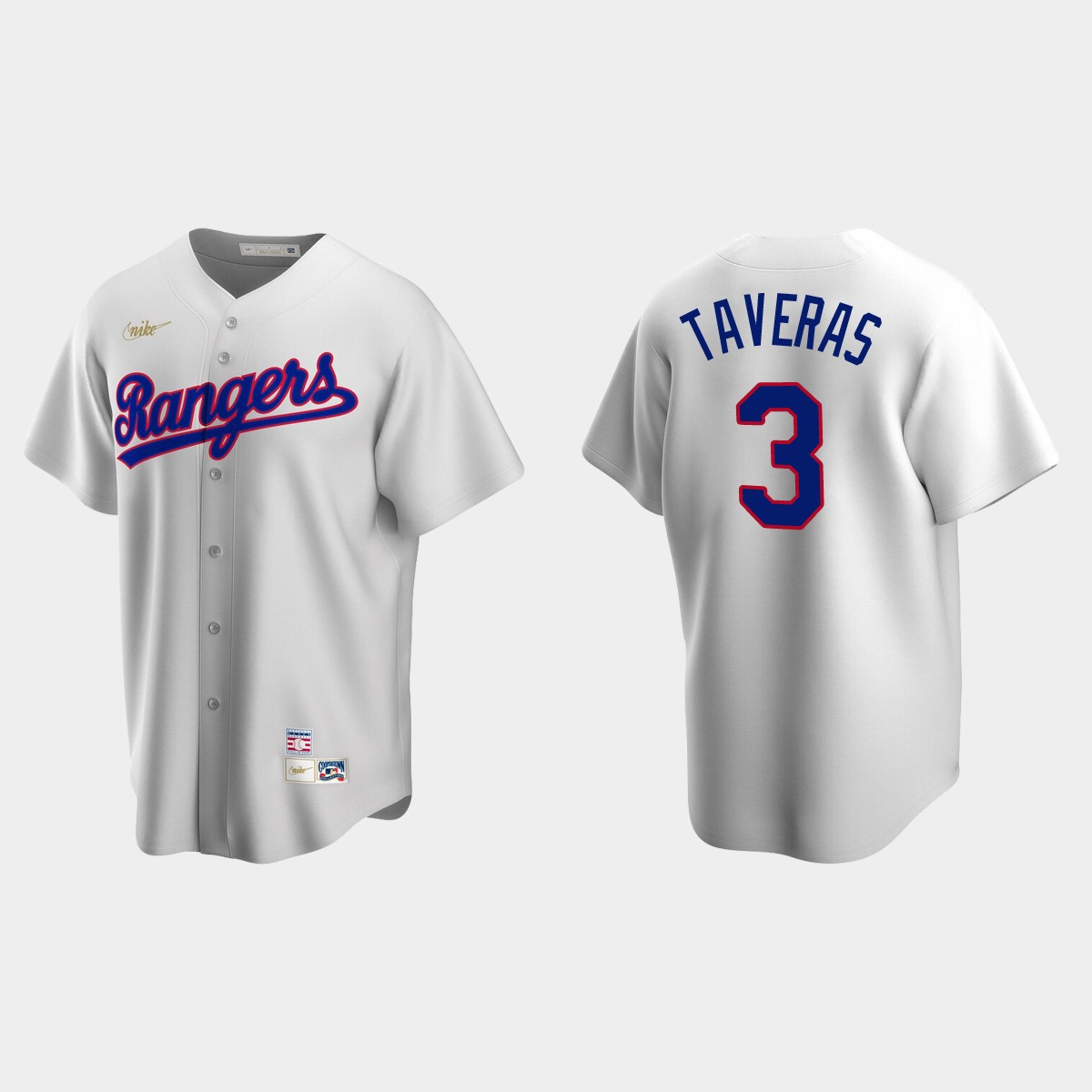 Leody Taveras #3 Texas Rangers Cooperstown Collection Home Jersey – White