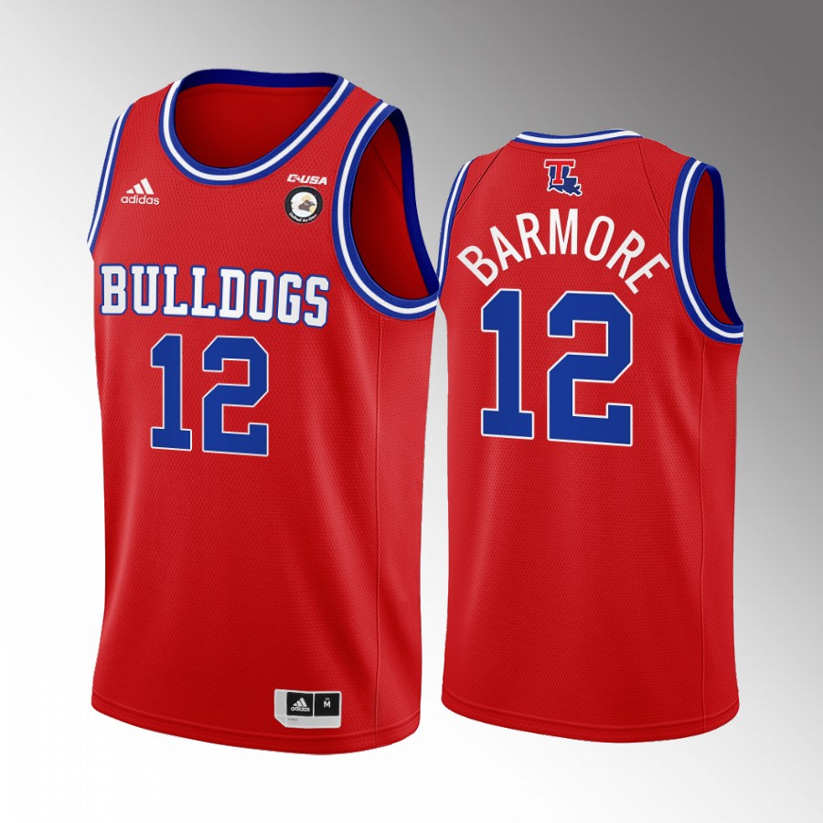 Leon Barmore Louisiana Tech Bulldogs Red Jersey College Retired Number