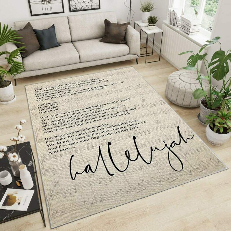 Leonard Cohen Area Rectangle Rug