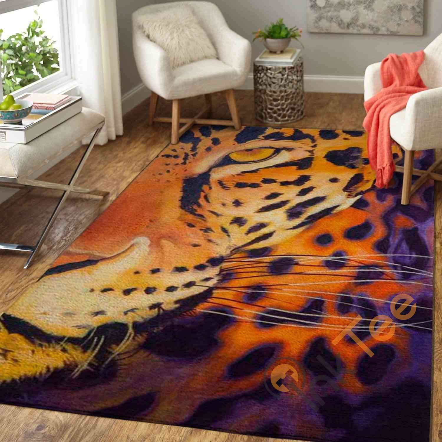 Leopard Area Rectangle Rug
