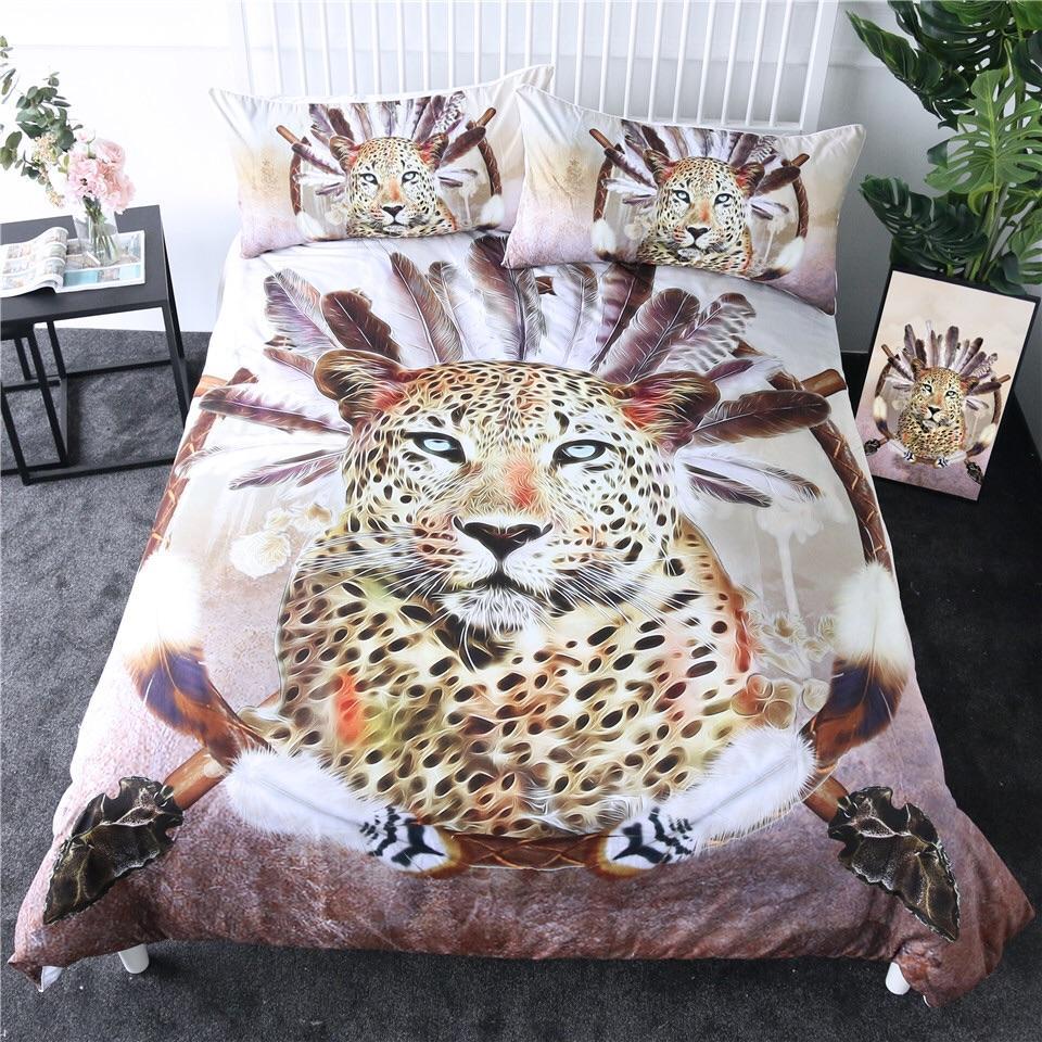 Leopard Dreamcatcher 3D Customized Duvet Cover Bedding Set