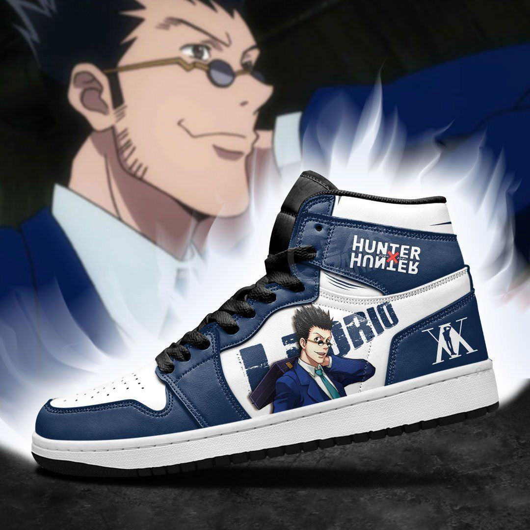 Leorio Hunter X Hunter Anime 1 High Top Air Jordan Sneaker, Air Jordan Hightop