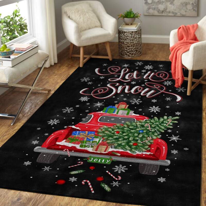 Let It Snow Area Rectangle Rug