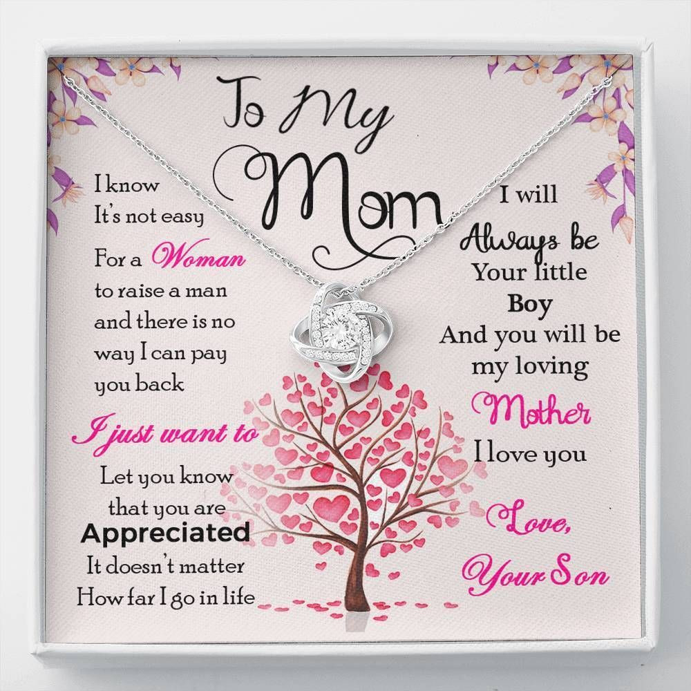 Let You Know That You’re Appreciated Love Knot Necklace Gift For Mom