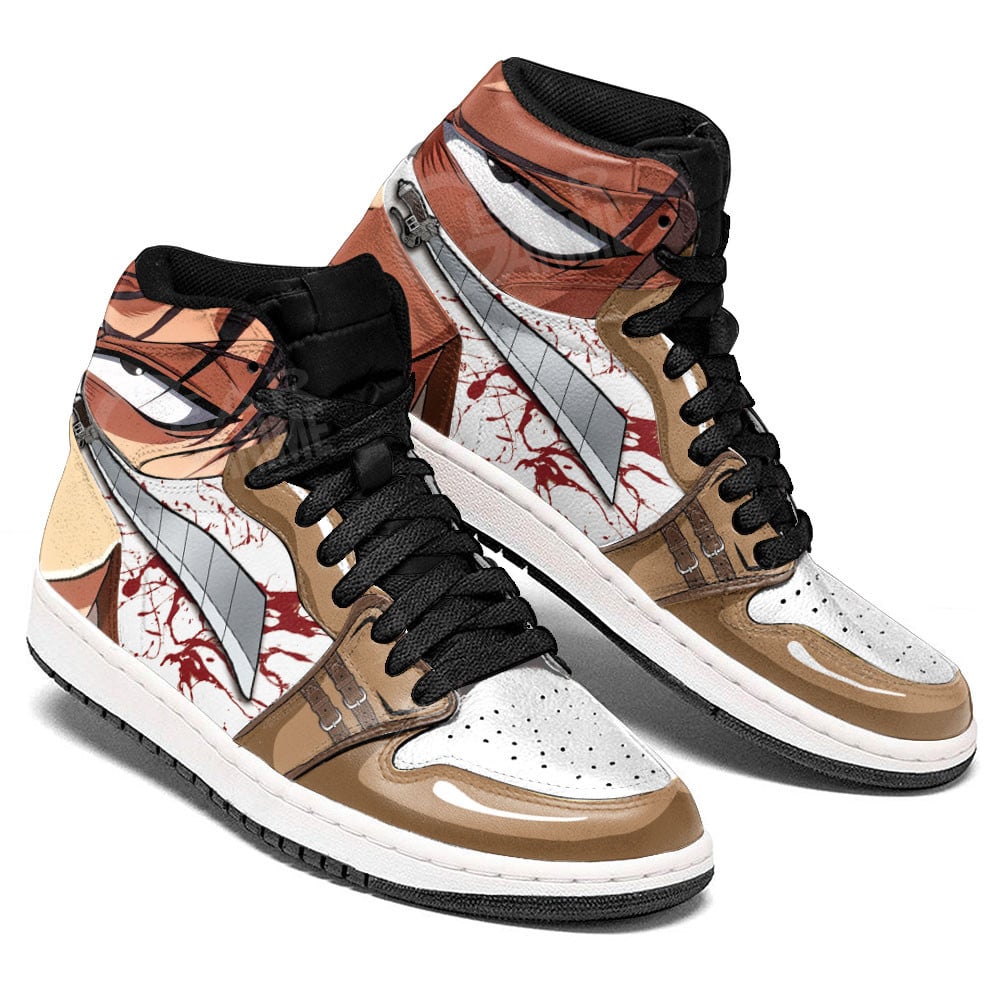 Levi Ackerman JD1s Sneakers Attack On Titan Anime Shoes, Air Jordan Hightop