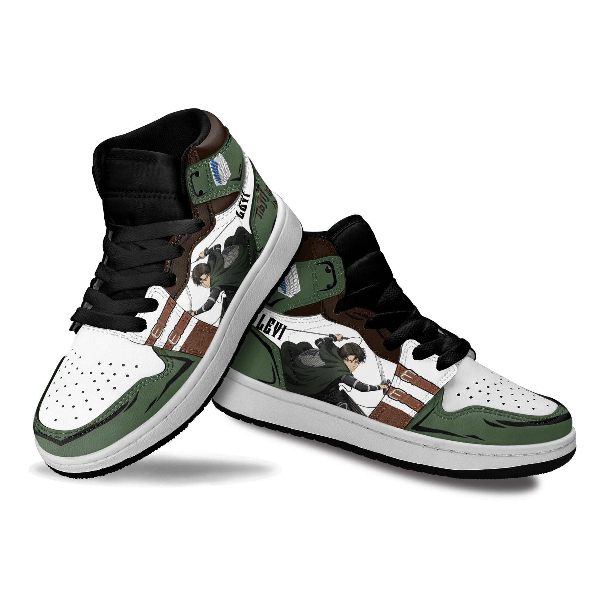 Levi Ackerman Kids Sneakers Custom Anime Attack On Titan Shoes For Kids