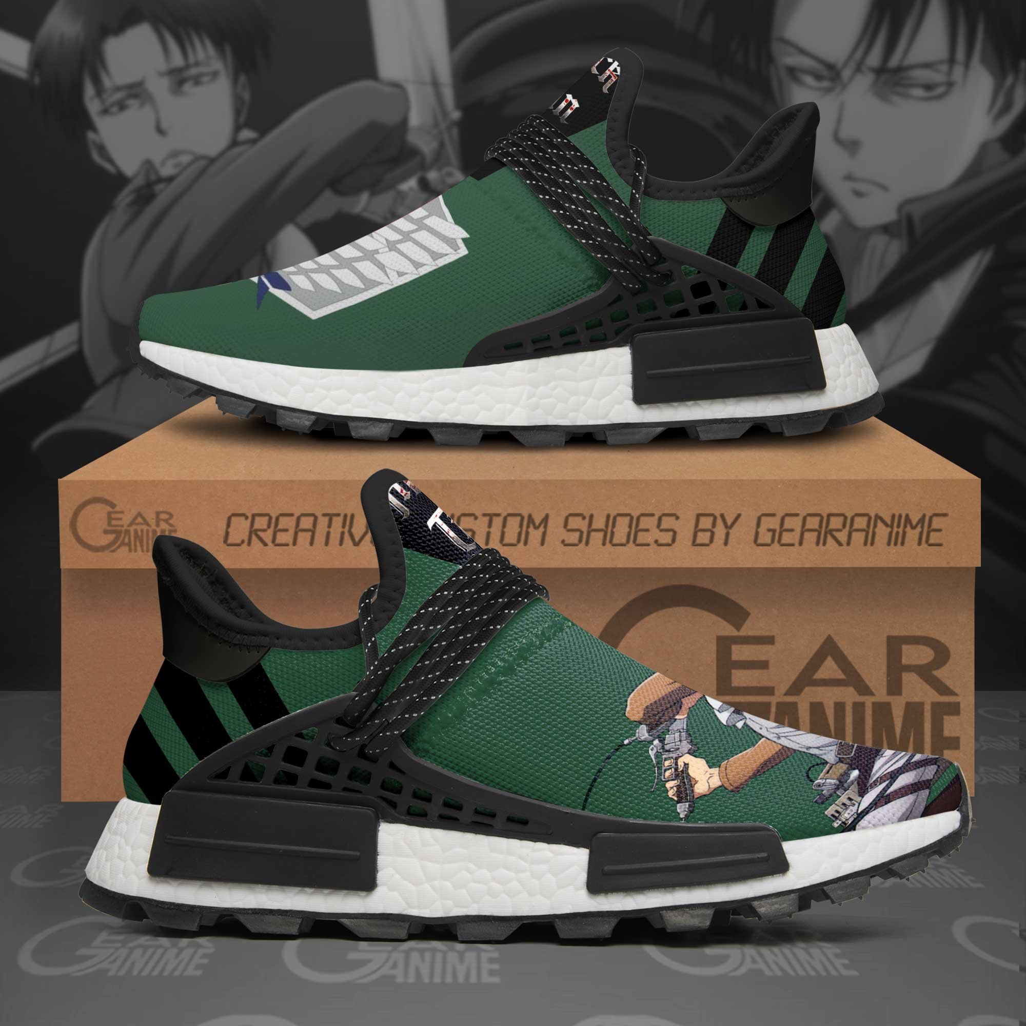 Levi Ackerman Shoes Attack On Titan Anime Shoes, NMD Shoes