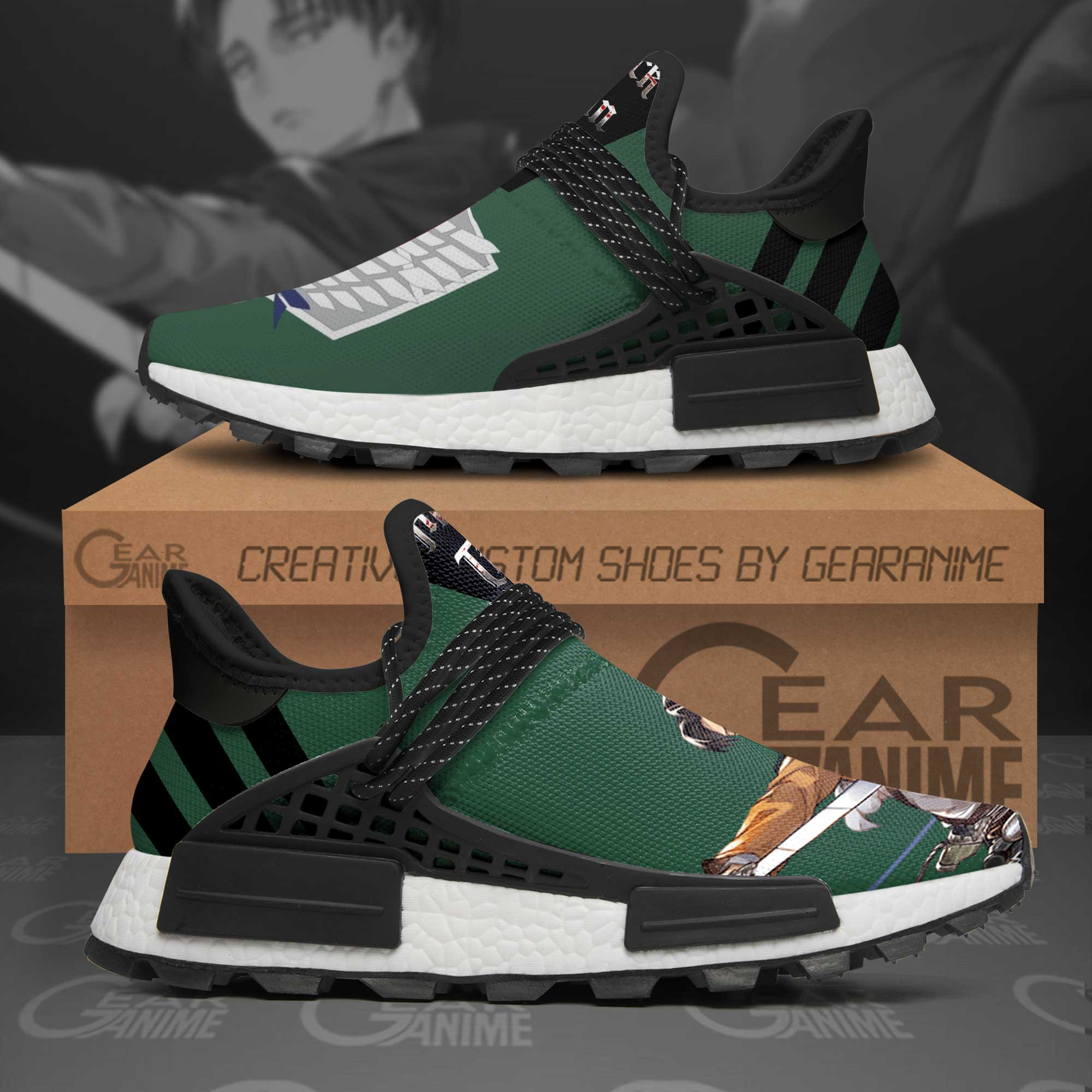 Levi Ackerman Shoes Attack On Titan Anime Shoes, NMD Shoes