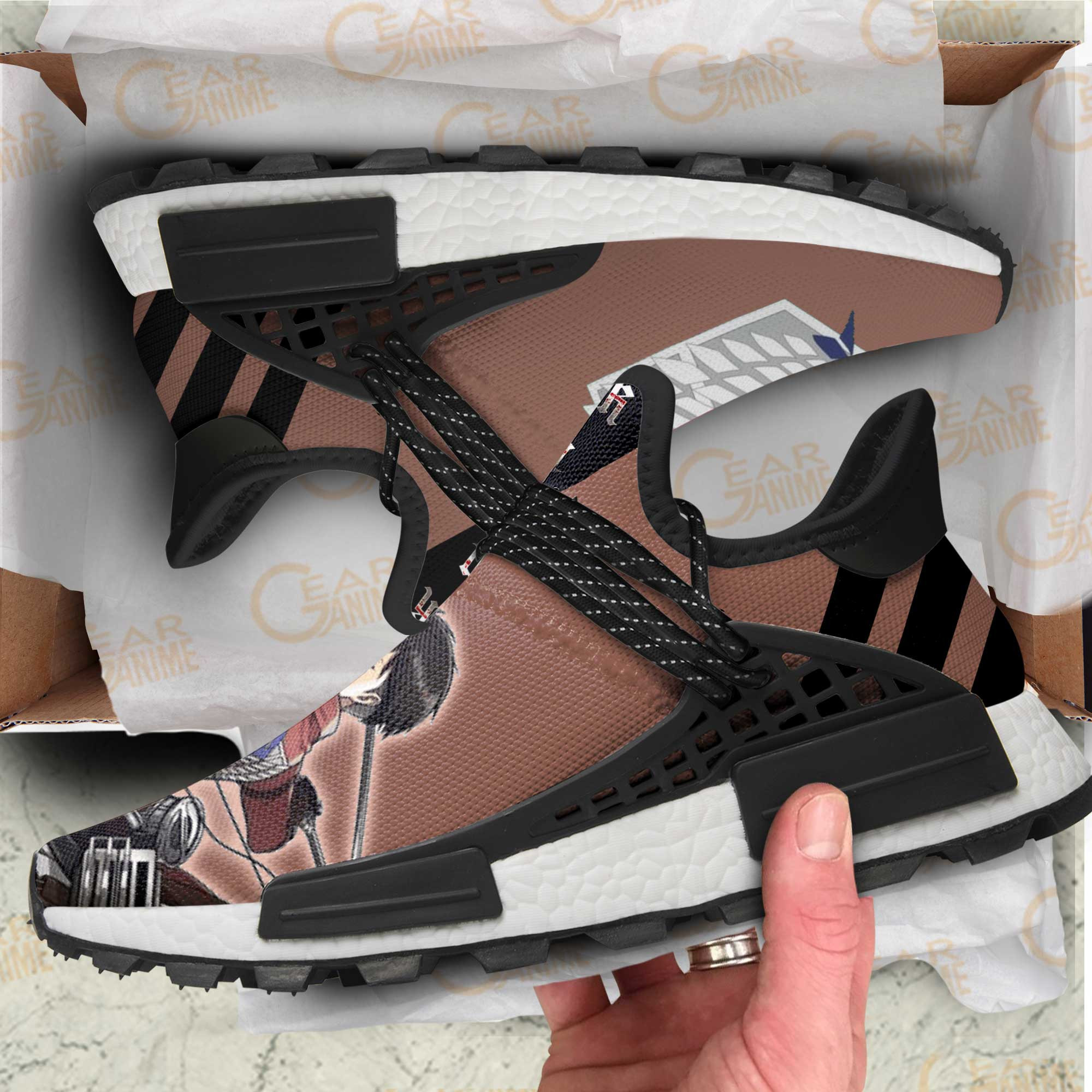 Levi Ackerman Shoes Fighting Attack On Titan Anime Shoes, NMD Shoes