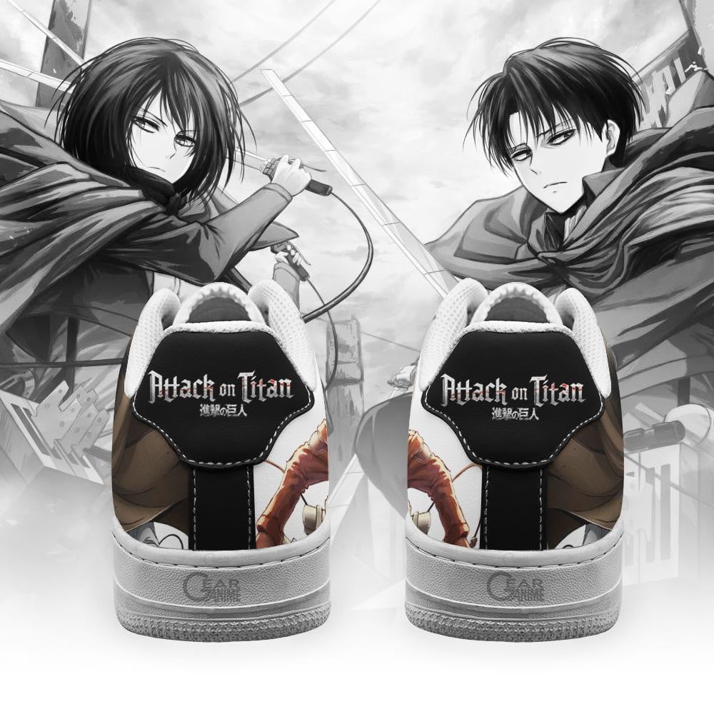 Levi and Mikasa Ackerman Shoes AOT Custom Anime Sneakers