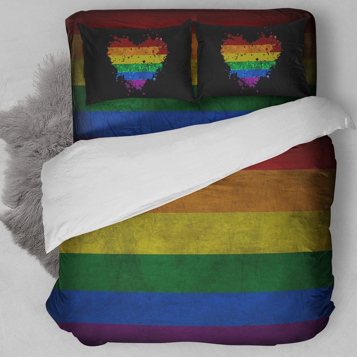 Lgbt Flag Duvet Cover Bedding Set