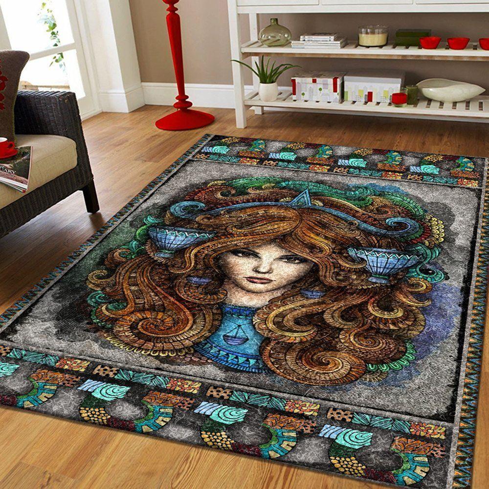 Libra Zodiac Rectangle Rug