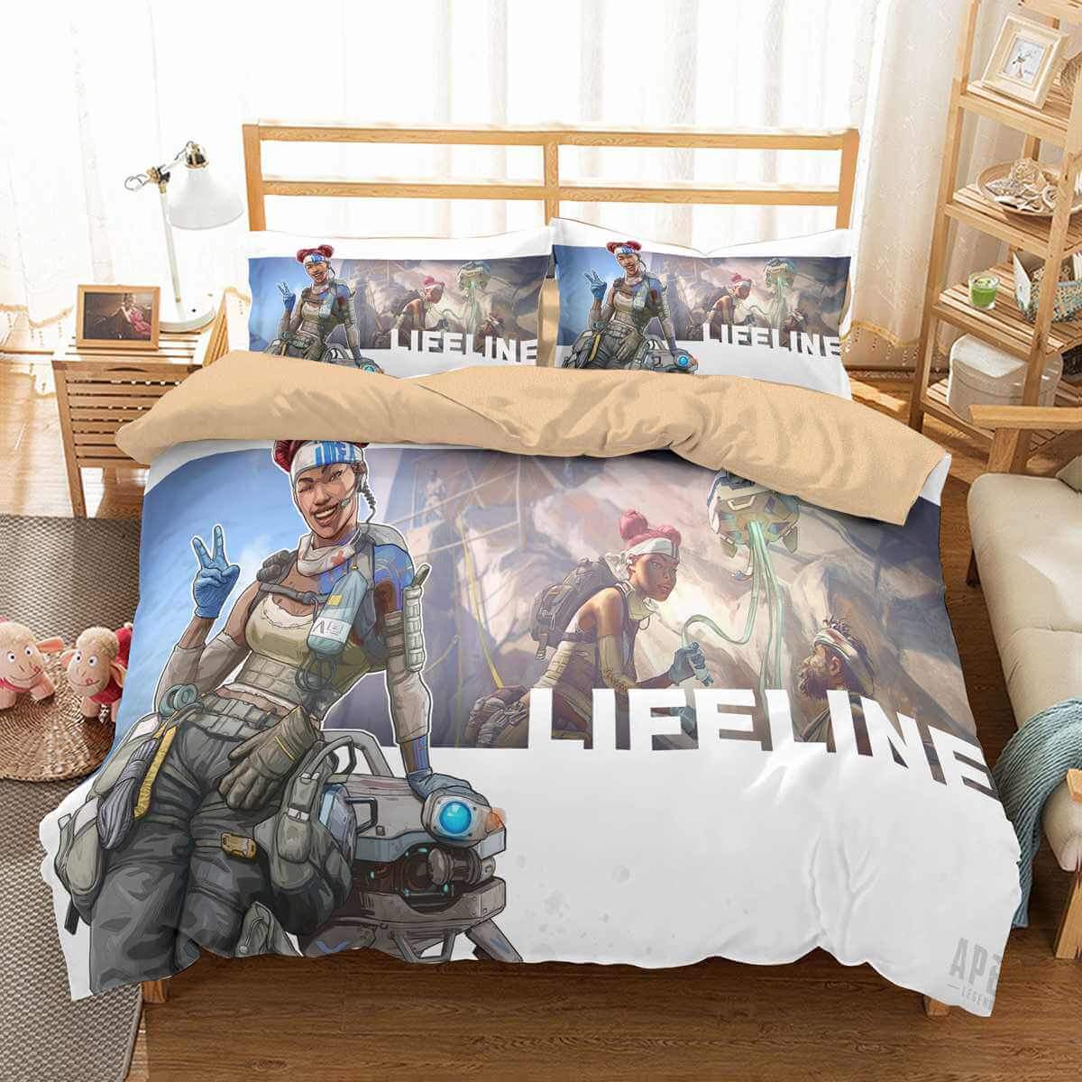 Lifeline Apex Legends 3D Customized Duvet Cover Bedding Set
