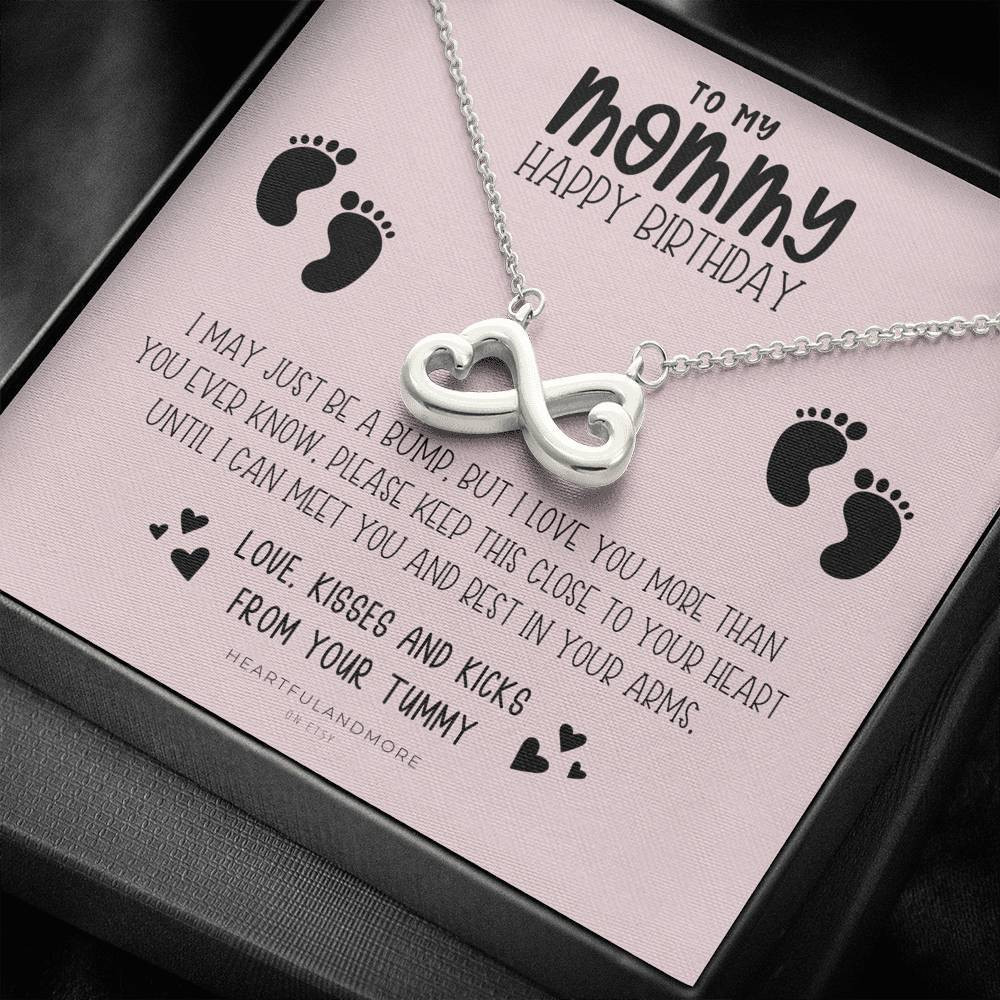 Light Purple Infinity Heart Necklace Gift For Mom Until We Can Meet You