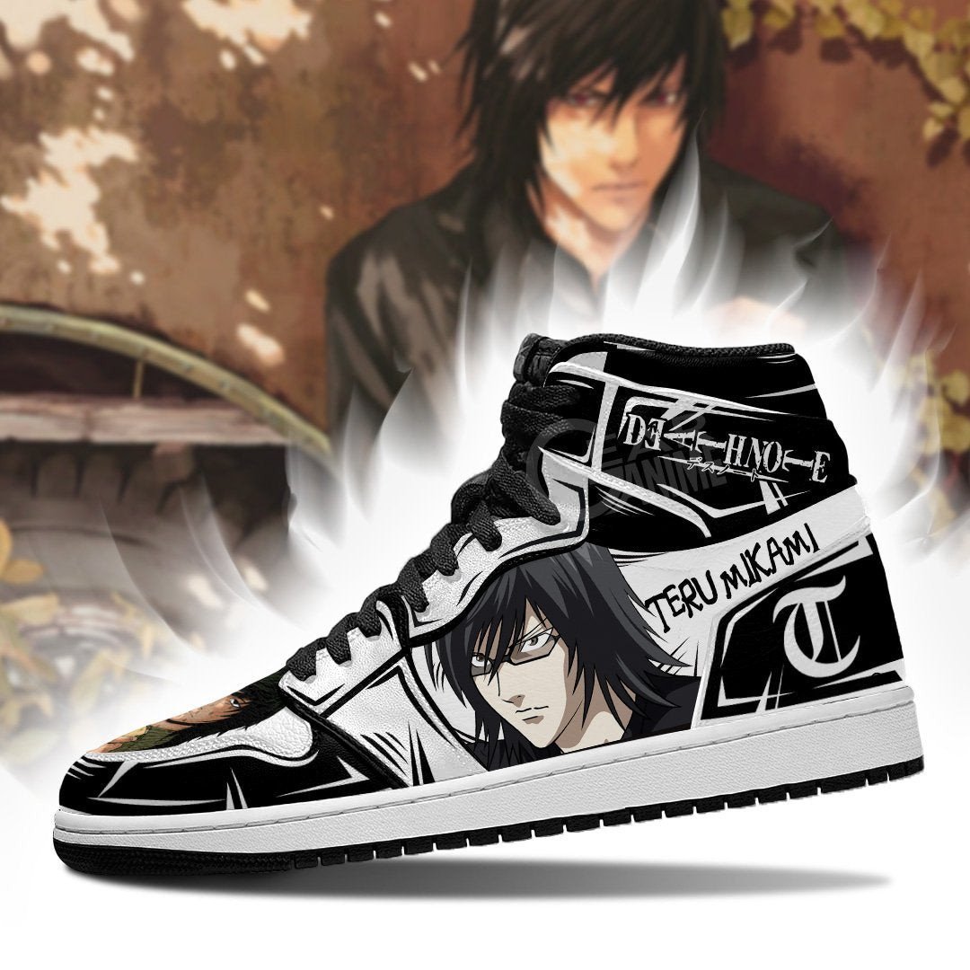 Light Teru Mikami JD1s Sneakers Death Note Anime Shoes Fan, Air Jordan Hightop