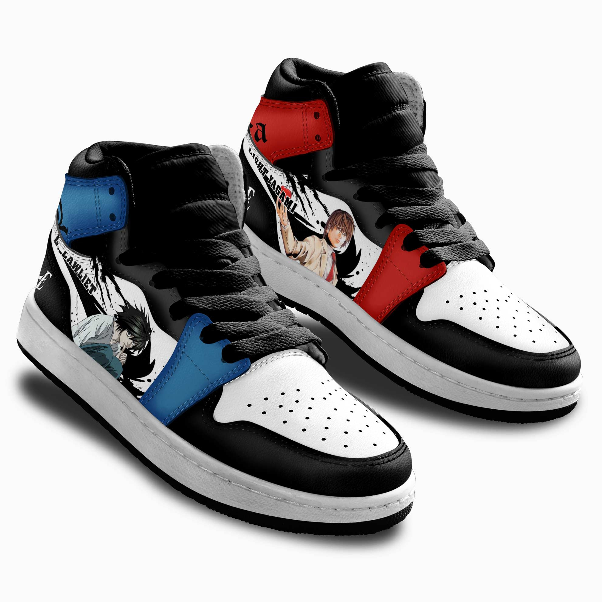 Light Yagami and L Lawliet Kids Sneakers Death Note Anime Shoes For Kids