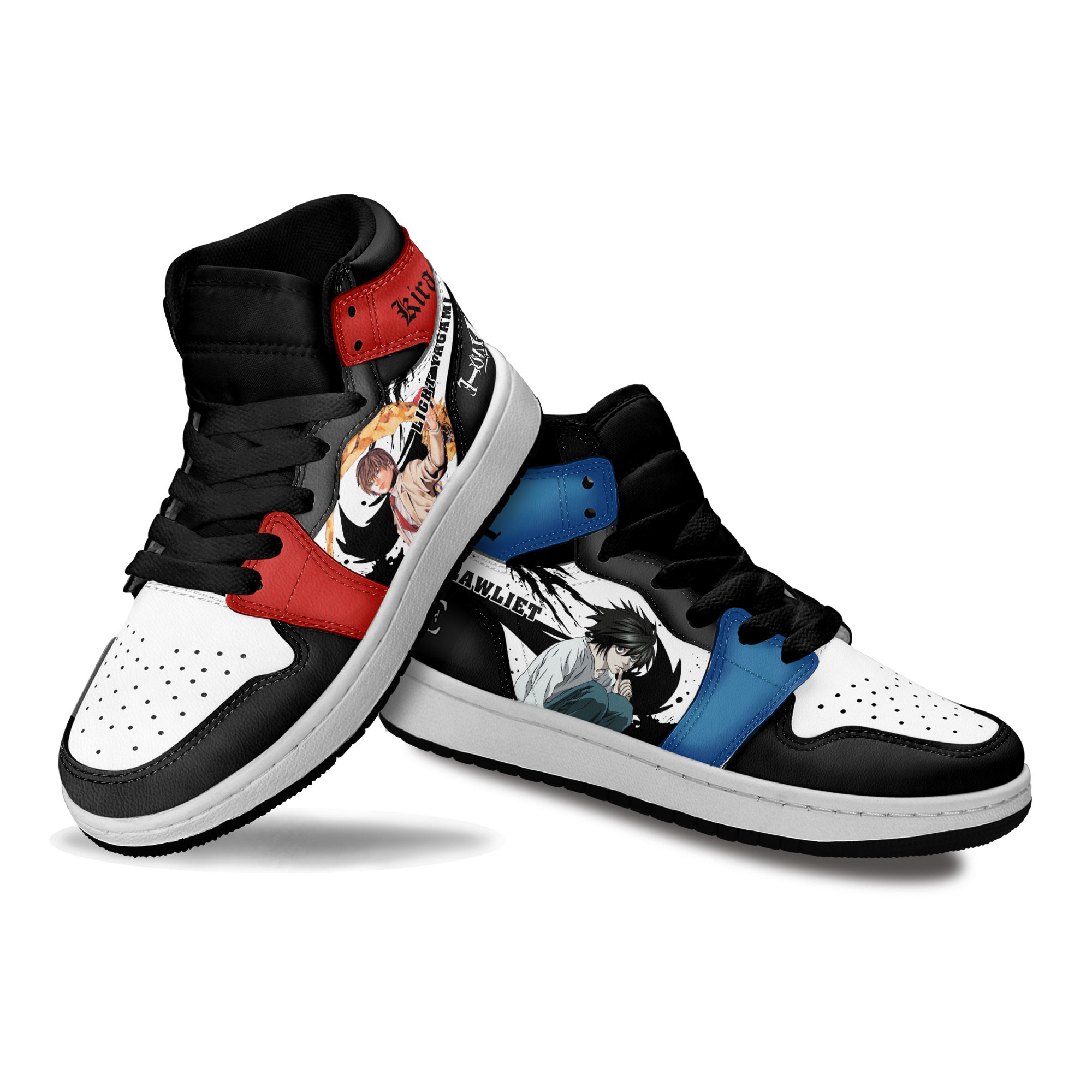 Light Yagami and L Lawliet Kids Sneakers Death Note Anime Shoes For Kids