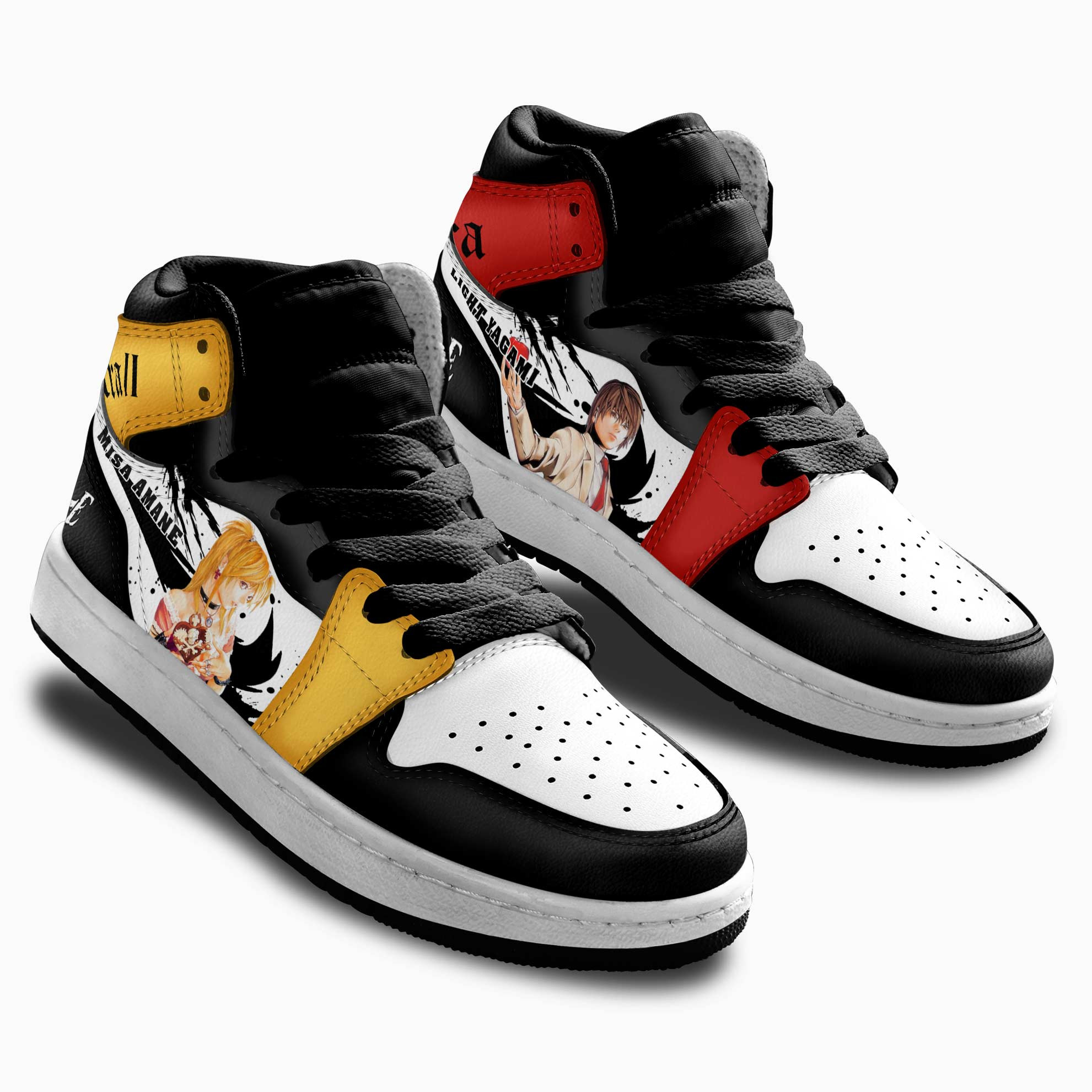 Light Yagami and Misa Amane Kids Sneakers Death Note Anime Shoes For Kids
