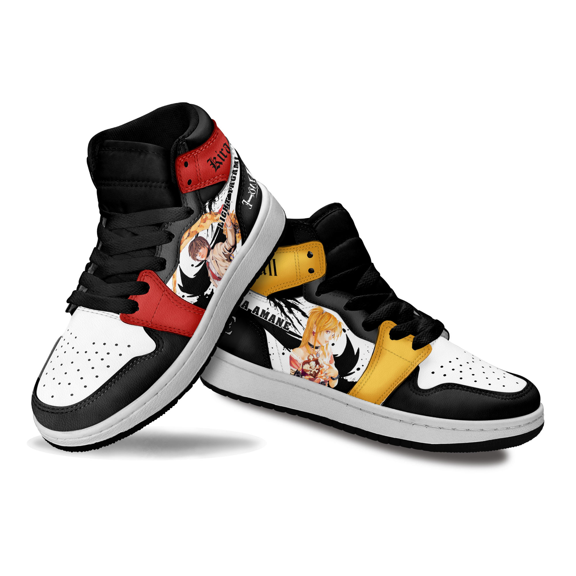 Light Yagami and Misa Amane Kids Sneakers Death Note Anime Shoes For Kids