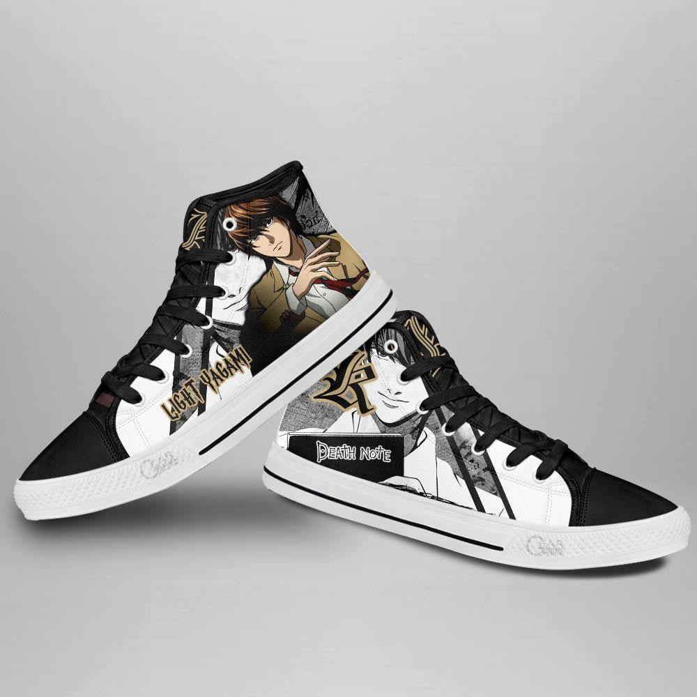 Light Yagami High Top Shoes Custom Death Note Anime Sneakers