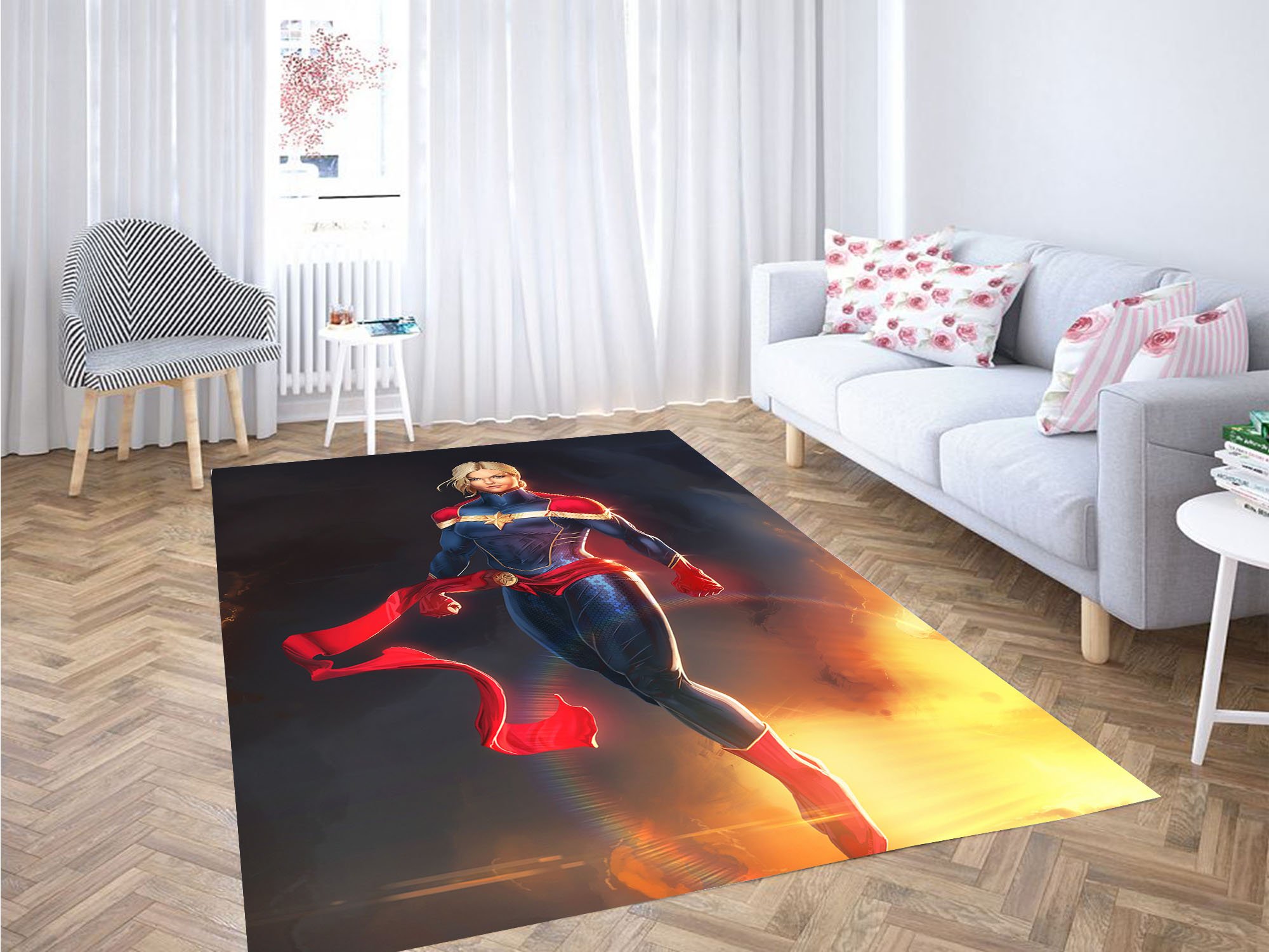 Lighting Captain Marvel Carpet Rectangle Rug