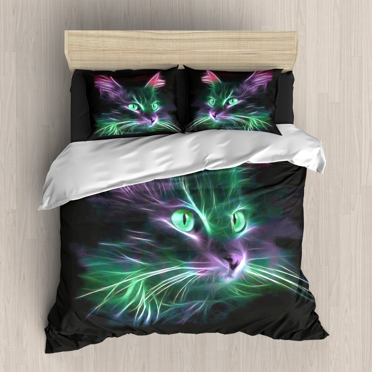 Lighting Cat 3D Customized Duvet Cover Bedding Set