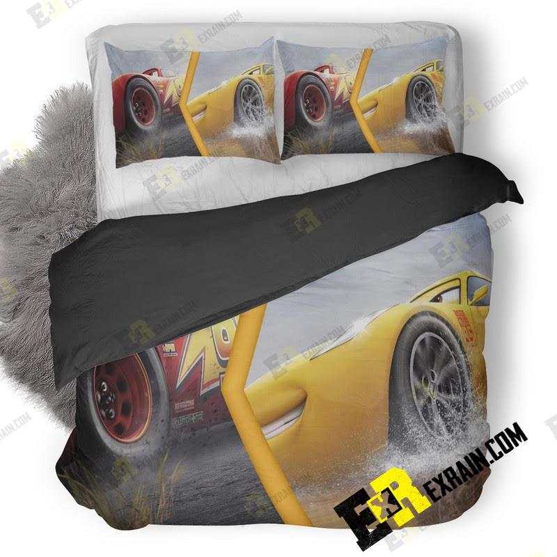 Lightning Mcqueen Vs Cruz Ramirez Cars 3D Customized Duvet Cover Bedding Set