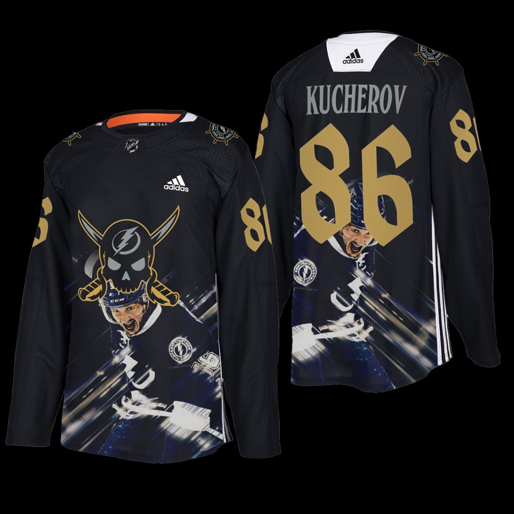 Lightning Nikita Kucherov #86 Stars of Game Black Special Jersey