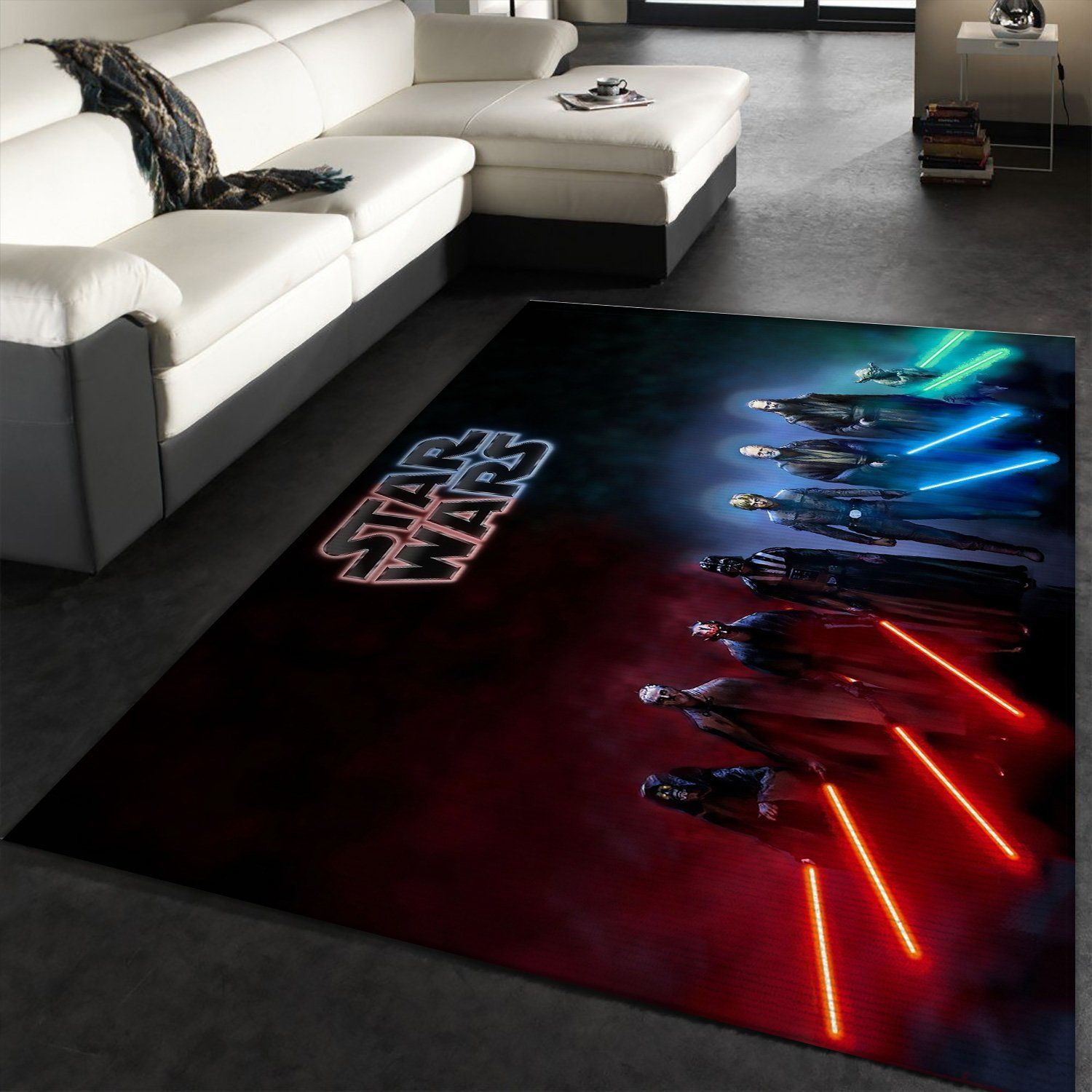 Lightsaber Rectangle Rug – Custom Size And Printing