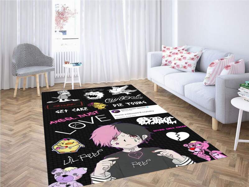 Lil Peep Wallpapers Anime Carpet Rectangle Rug