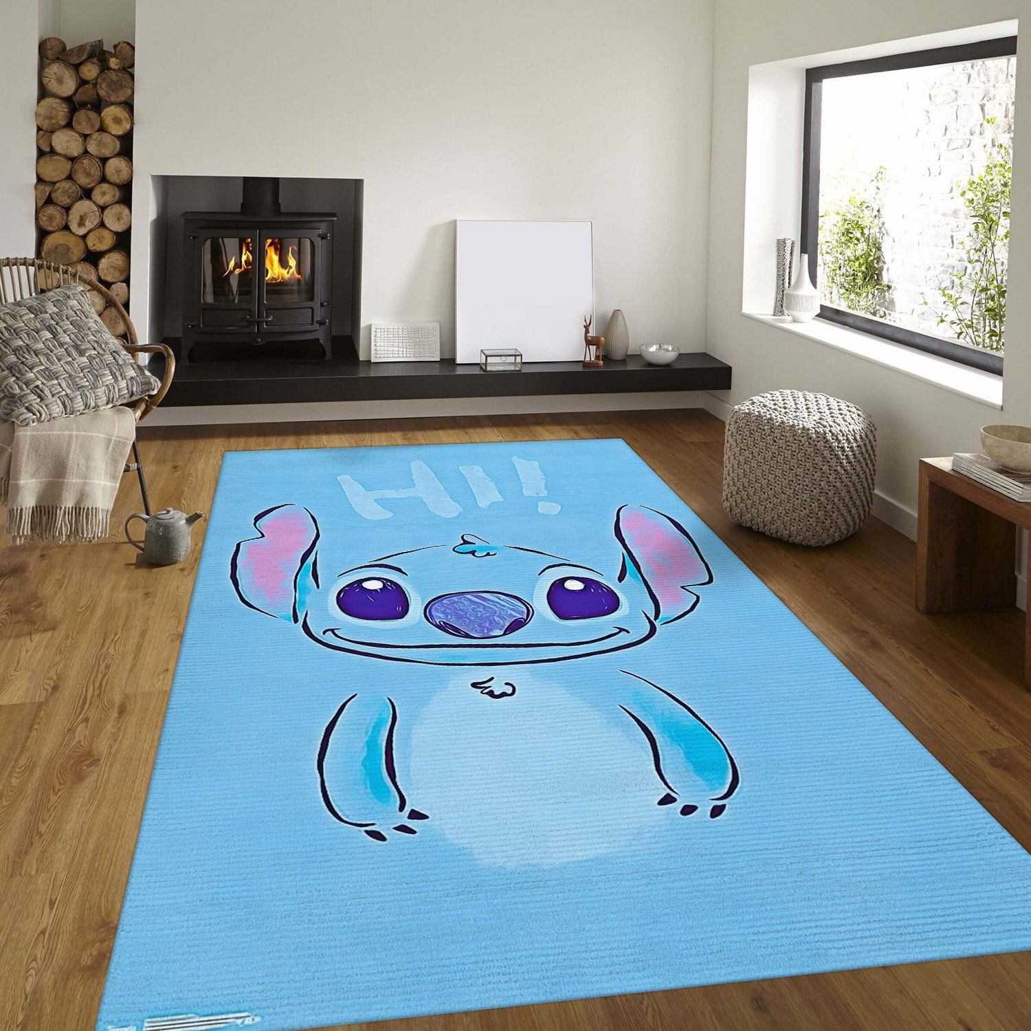 Lilo And Stitch Hi Rectangle Rug – Custom Size And Printing
