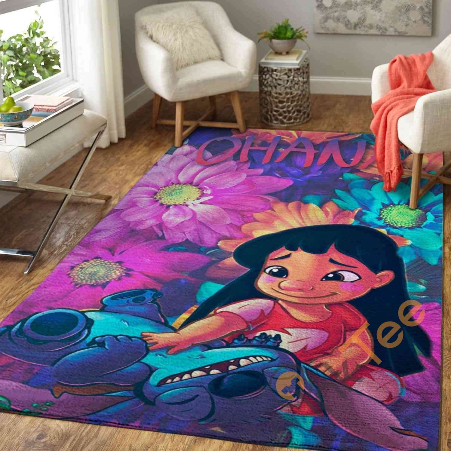 Lilo Stitch Area Rectangle Rug