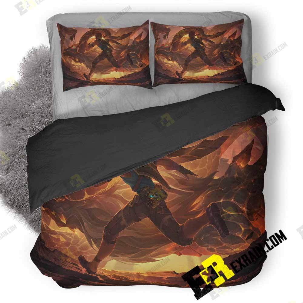 Link And Dinraal From The Legend Of Zelda 5B 3D Customized Duvet Cover Bedding Set