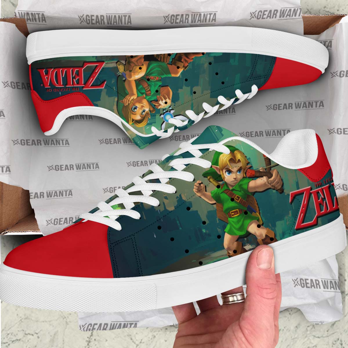 Link Skate Shoes Custom The Legend of Zelda Game Shoes