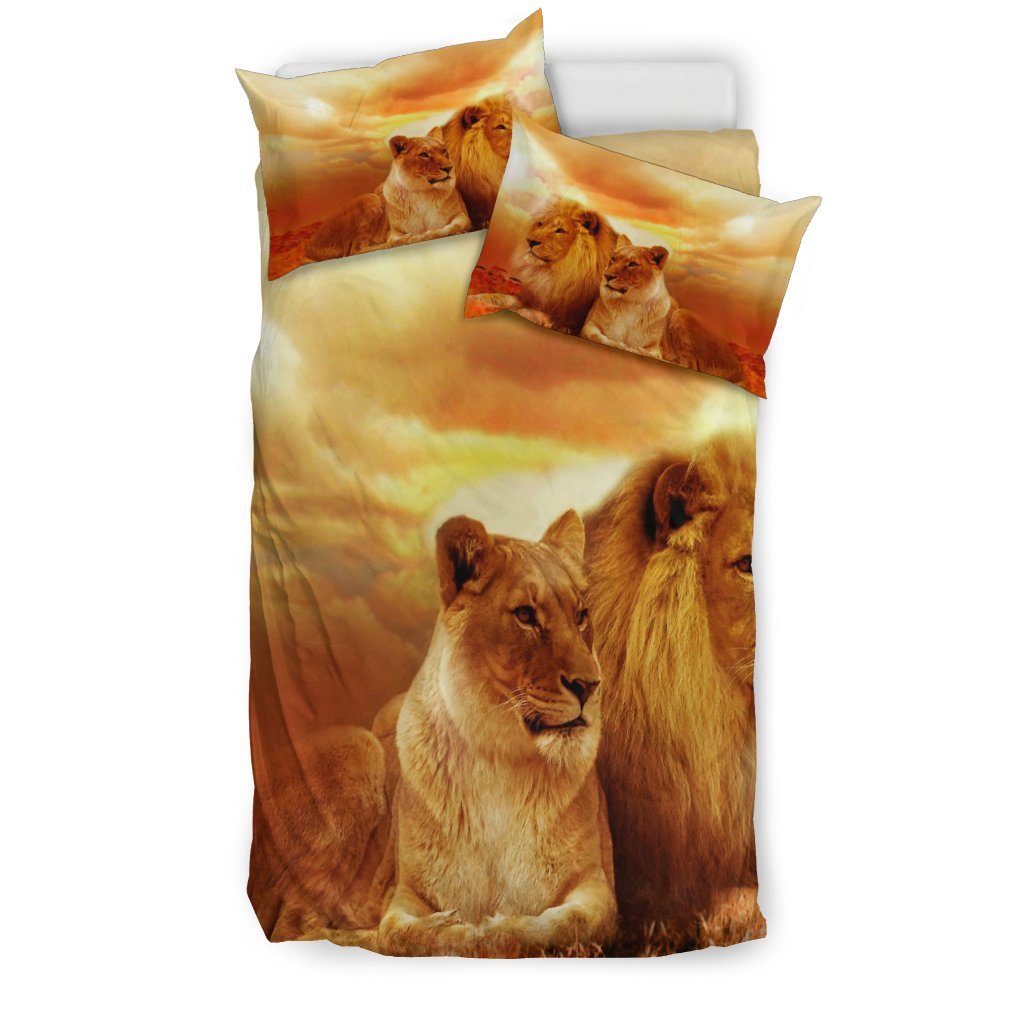 Lion 3D Customized Duvet Cover Bedding Set