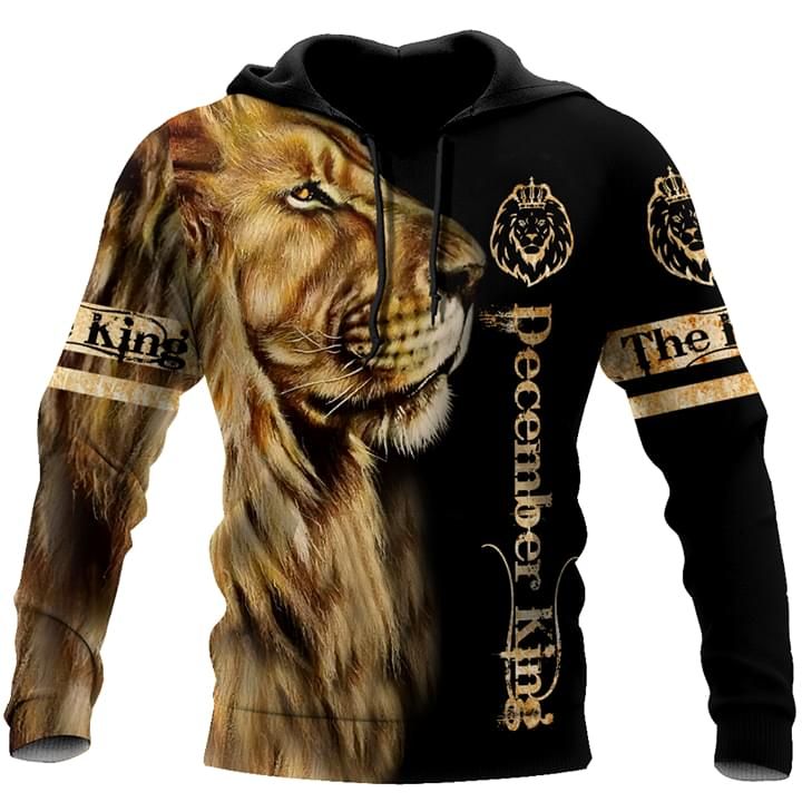 Lion december king 3D Hoodie