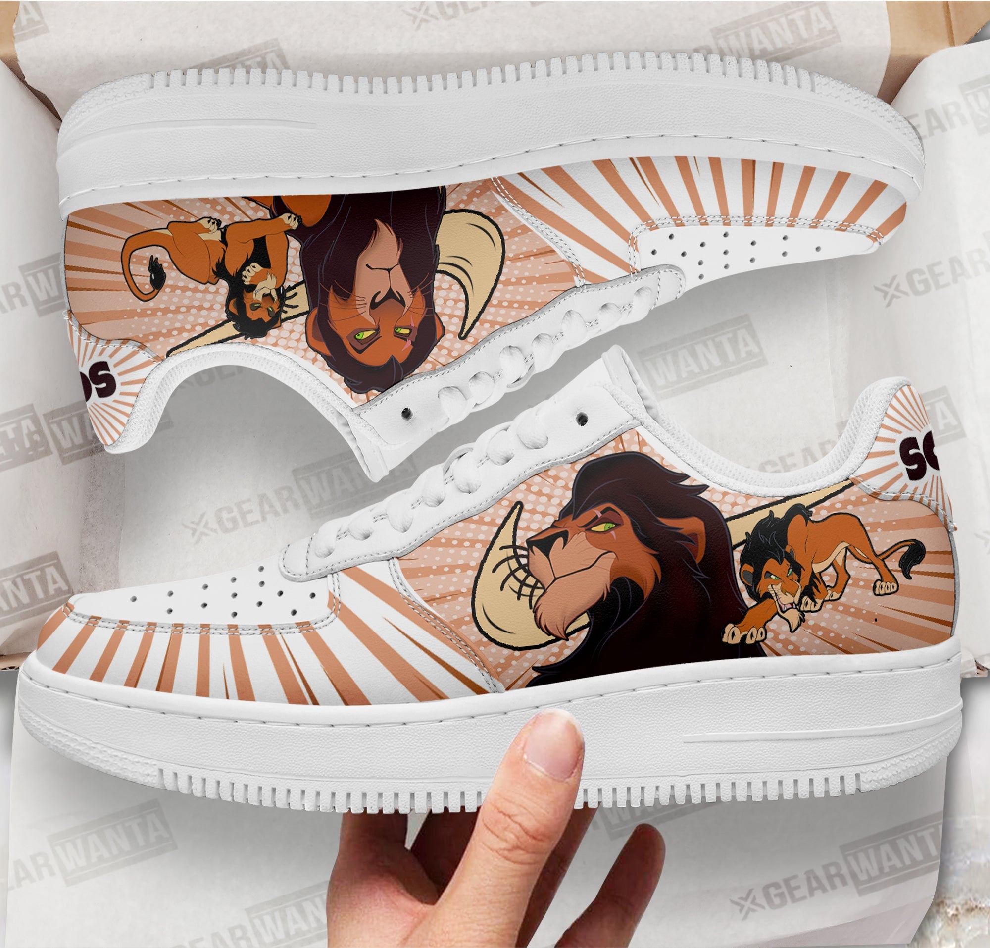 Lion Scar Air Sneakers Custom Villain The Lion King