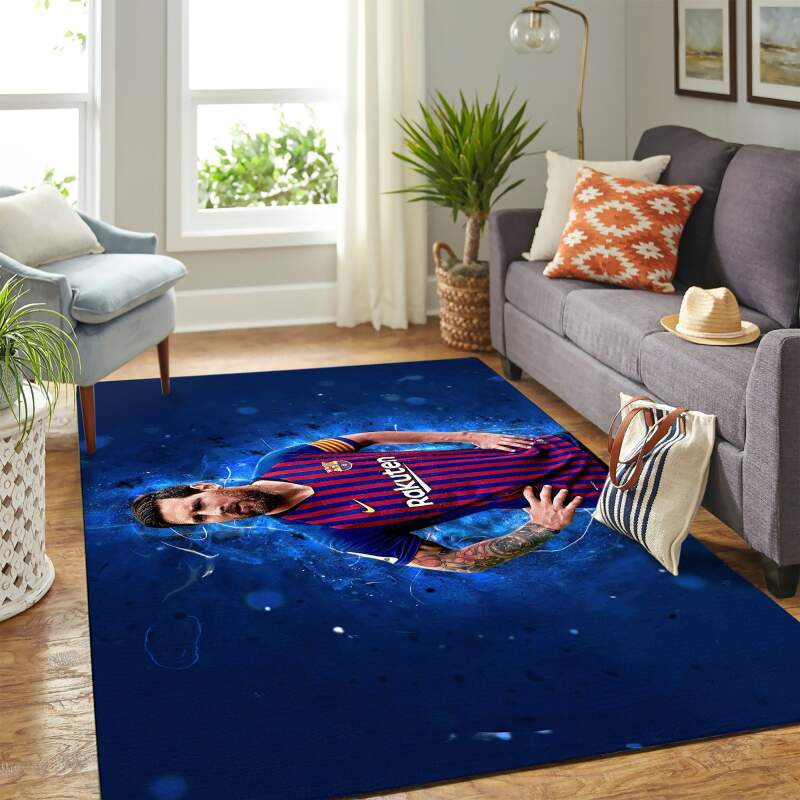 Lionel Messi Barcelona Carpet Floor Area Rectangle Rug