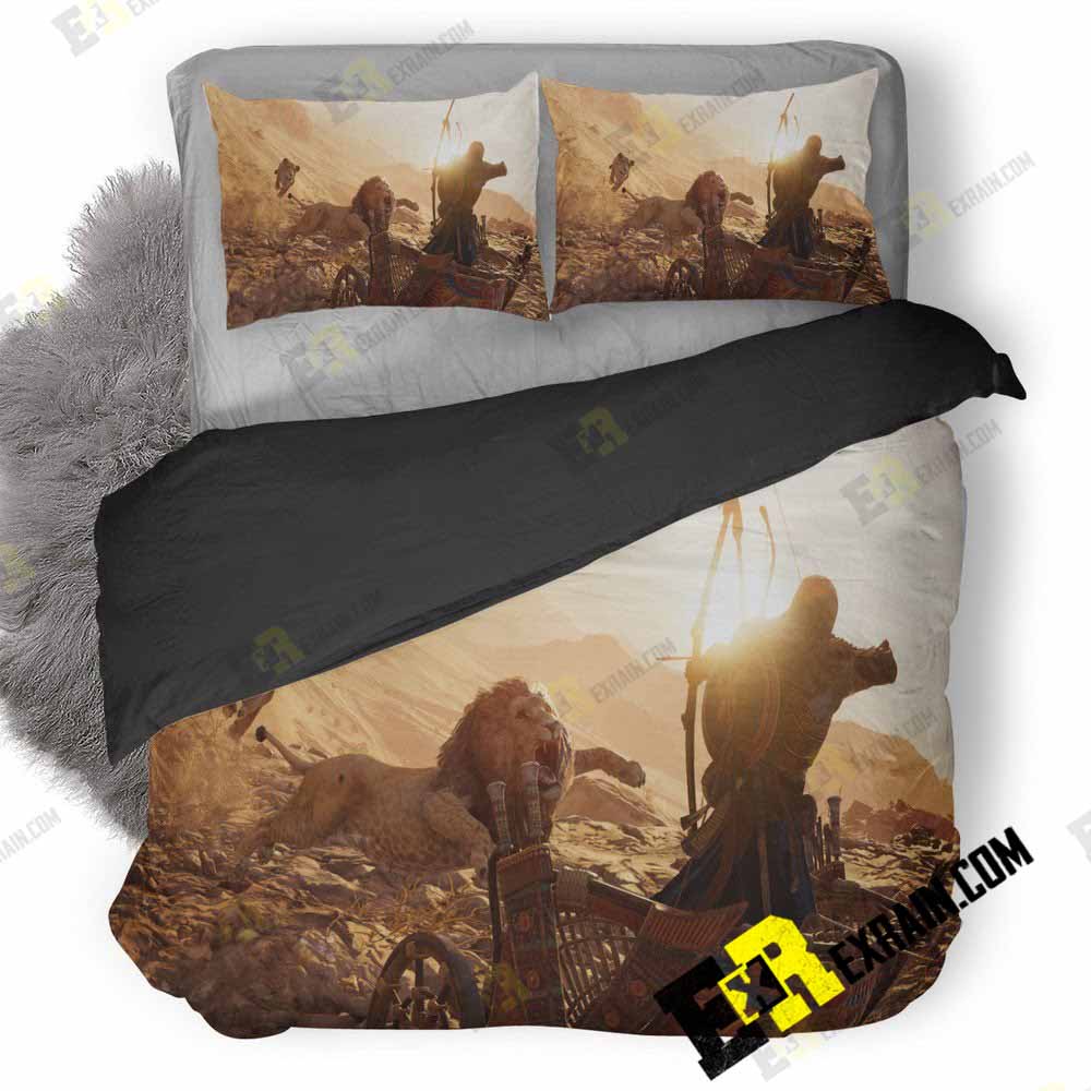 Lions Assassins Creed Origins Ui 3D Customized Duvet Cover Bedding Set