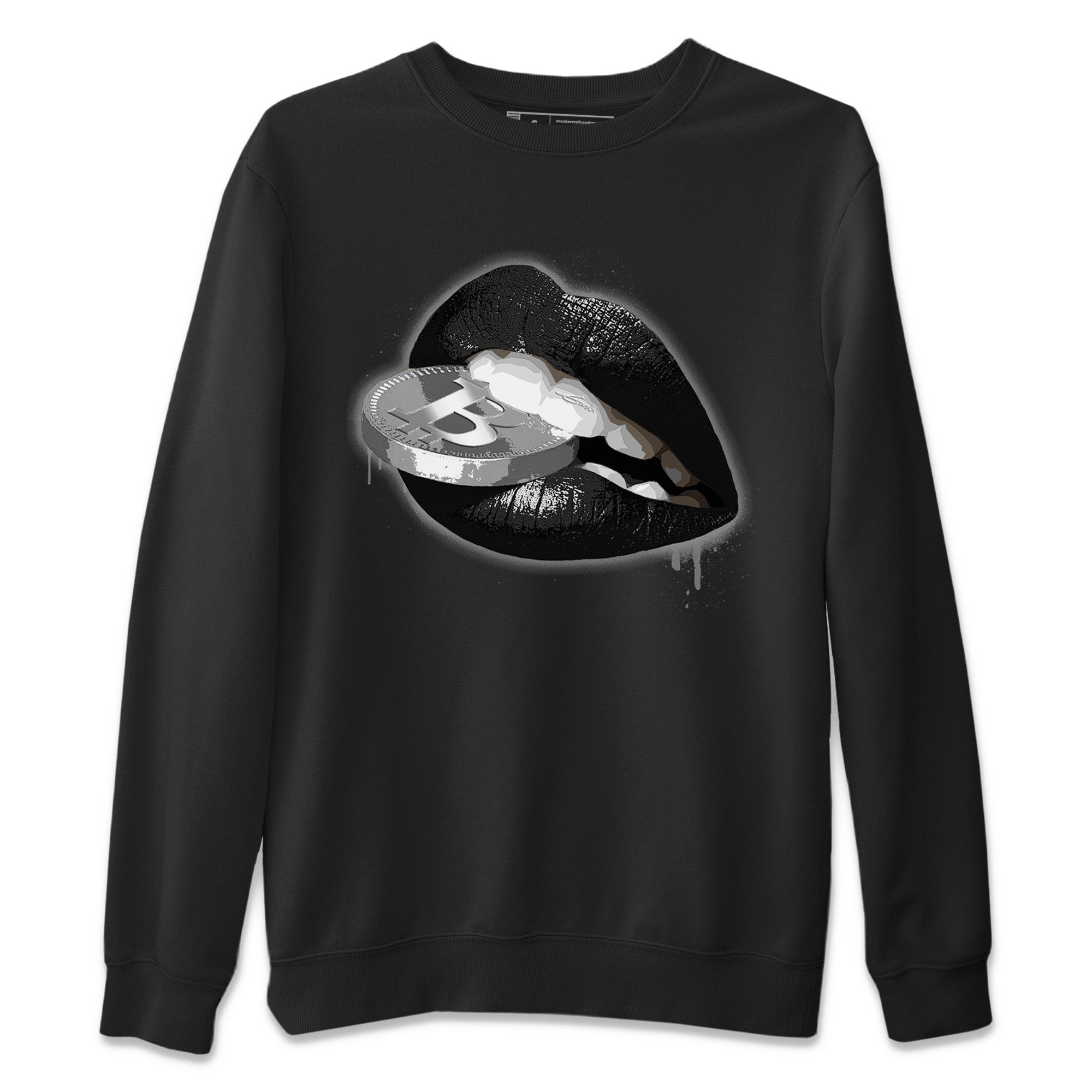 Lips Coin Unisex Sweater – Air Jordan 14 Metallic Silver, Sneakers Matching Sweater