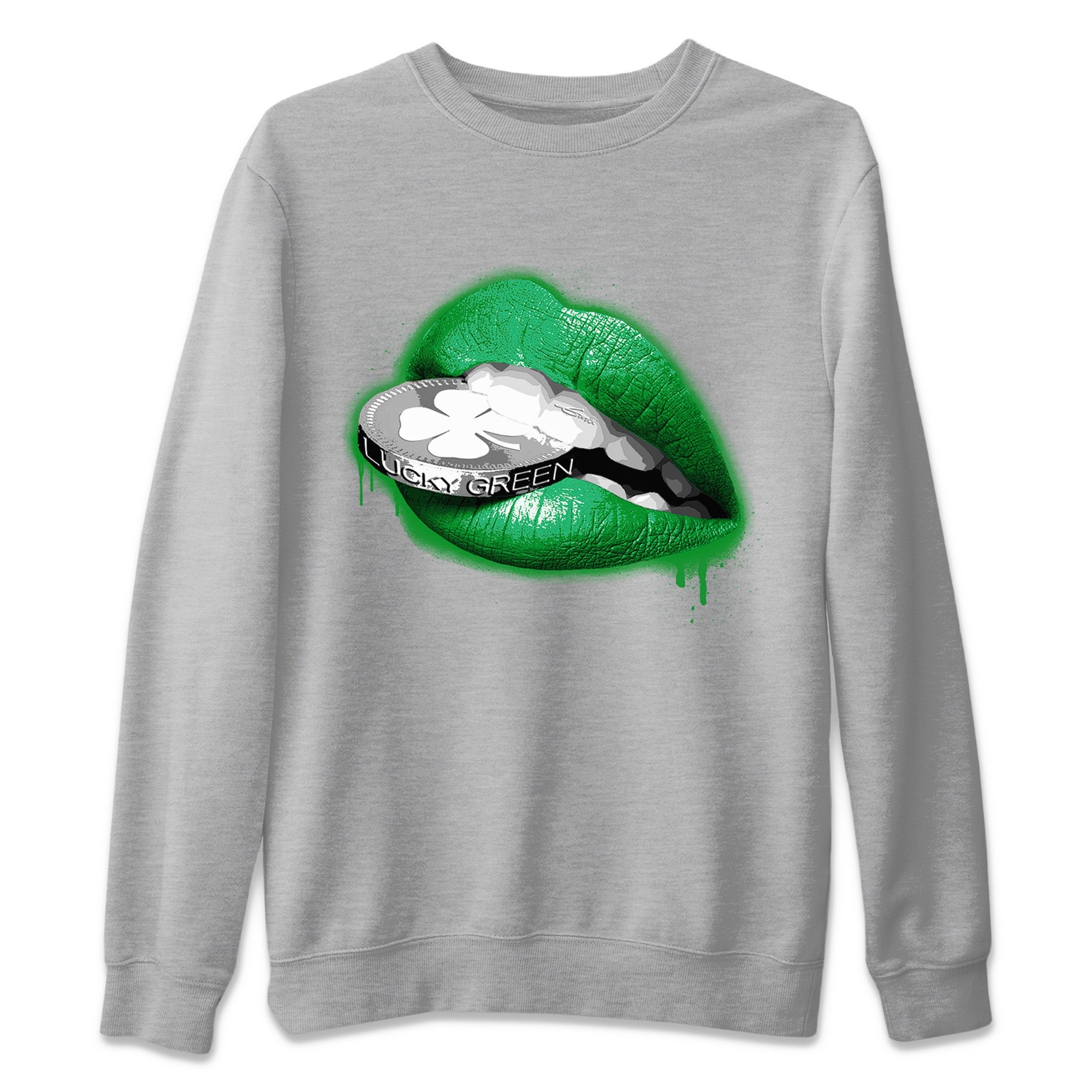 Lips Coin Unisex Sweater – Air Jordan 3 Lucky Green, Sneakers Matching Sweater